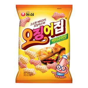 농심 오징어집 버터구이맛, 78g, 10개