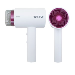 SMF 2000W 컴팩트 헤어 드라이기 / 파워스톰 / SMF-2000AH / 375g 초경량/ 코드길이 1.7m / 크리스탈화이트/ 티타늄그레이 택1
