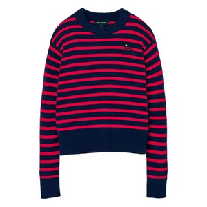마크제이콥스 스트라이프 패턴 플라워 장식 스웨터, 레드계열, Standard S(KR 55)