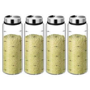 클레버 눈금 유리 양념병, 300ml, 4개