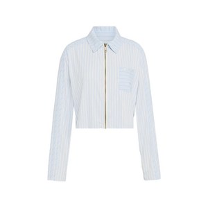 아디다스 스트라이프 집업 셔츠, 블루계열+화이트계열, Standard L(KR 77)