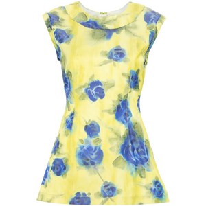 마르니 플로럴 프린트 태피터 탑