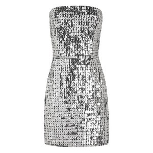 돌체앤가바나 시퀸 미니 드레스, 실버계열, Italy 44(KR 66)