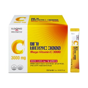 ILDONG 메가 비타민C 3000mg 고함량 순수 비타민C 100% (3개월분), 270g, 1박스