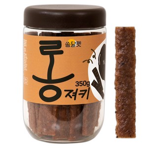 쏨달펫 롱 져키 강아지 육포 간식 대용량, 1개, 350g, 소고기