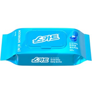 스카트 변기에 버리는 화장실 청소티슈 40매, 1개