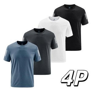 남자 기능성 반팔티셔츠 스판 쿨티 4P 티셔츠 남녀공용 여름용 tanlz-119