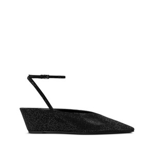 토리 버치 파베 세팅 웨지 펌프스 50mm, US 6.5(KR 235), 블랙계열