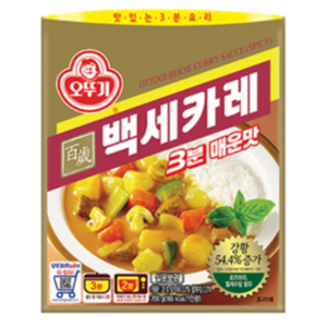 오뚜기 3분 백세카레 매운맛, 200g, 4개