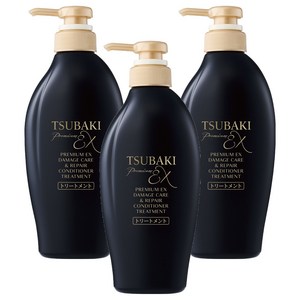 츠바키 프리미엄 EX 데미지 케어 & 리페어 컨디셔너 트리트먼트, 450ml, 3개