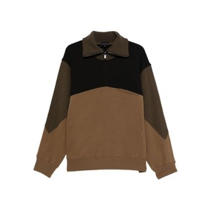 엠포리오아르마니 컬러 블록 집업 스웨트셔츠