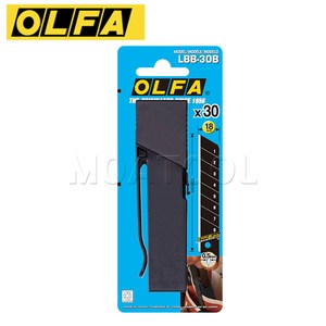 OLFA(일제) 대용량 커터칼날 18mm칼날 블랙칼날 올파LBB-30B(30EA), 1세트