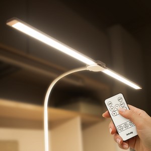 아이스터디 800mm 프로 와이드 LED 학습용 독서등 스탠드 책상 조명 클램프형 + 리모컨포함