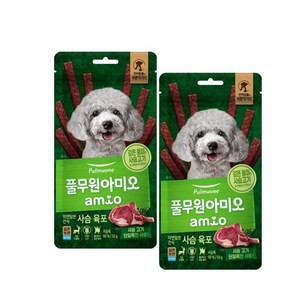 풀무원아미오 강아지 자연담은 육포, 사슴 육포, 50g, 2개