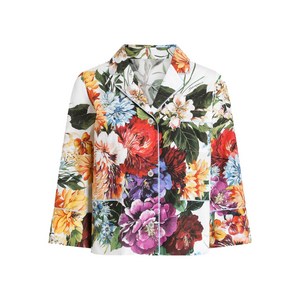 돌체앤가바나 플로럴 프린트 셔츠, 화이트계열+레드계열, Italy 40(KR 44)