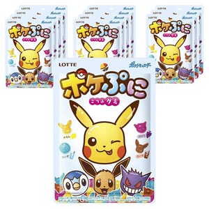 포케푸니 80g/ 포켓몬스터 캐릭터모양 구미 / 4가지 맛 / 피카츄 / 팽도리 / 이브이 / 팬텀 / 포케뿌니, 80g, 12개