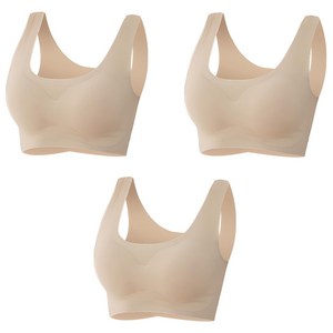 어워크 심리스 노와이어 스포츠 브라 3P 브래지어 S-2XL