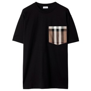 버버리 체크 포켓 티셔츠, 블랙계열, Mid standard L