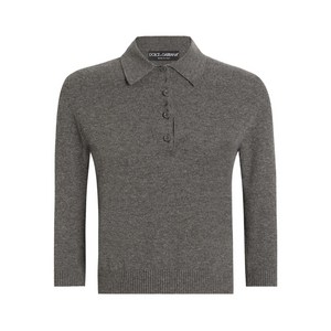 돌체앤가바나 7부 소매 폴로 탑, 그레이계열, Italy 42(KR 55)