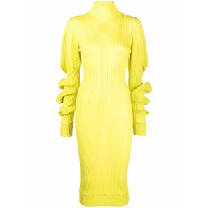 보테가 베네타 컷아웃 골지 드레스