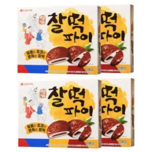 롯데제과 명가 찰떡파이, 350g, 4개