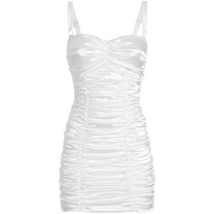 돌체앤가바나 주름 미니 드레스, 화이트계열, Italy 42(KR 55)
