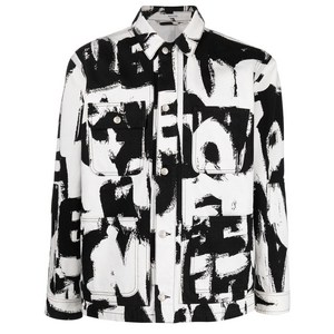 알렉산더맥퀸 알렉산더 맥퀸 텍스트 프린트 데님 재킷