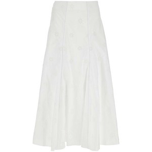 끌로에 브로드리 앙글레즈 포플린 스커트