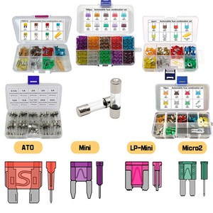 차량용 휴즈 세트 대형ATO 소형Mini 신형 LP미니 마이크로2 유리관휴즈, 05.마이크로2 Mico2 70개 세트, 1개