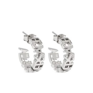 베르사체 레터링 로고 후프 이어링