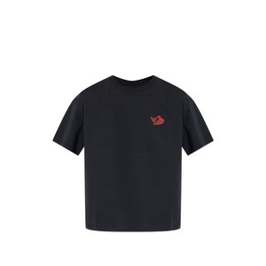 엠포리오아르마니 로고 디테일 티셔츠, 블랙계열, Standard XS(KR 44)