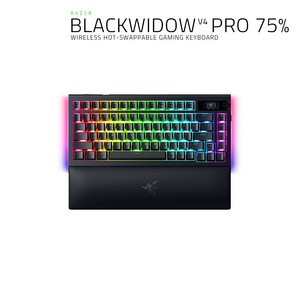 레이저코리아 블랙위도우 V4 PRO 75% US 커스텀 키보드 영문 무선 게이밍 키보드, 오렌지축