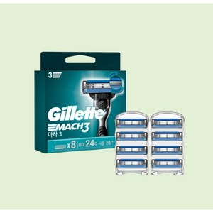 질레트 정품 마하3 면도날, 8개입, 1개