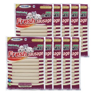 헬로도기 후레쉬 소세지 강아지 간식, 치킨 + 치즈 혼합..., 120g, 10개