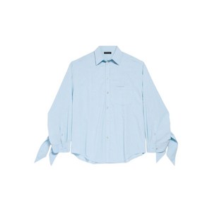 발렌시아가 스트라이프 타이 커프스 셔츠
