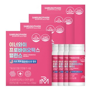 삼성제약 이너와이 프로바이오틱스 밸런스 질유래유산균, 4개, 30정