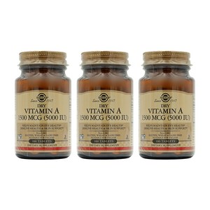 솔가 드라이 비타민A 1500mcg 타블렛, 100정, 3개