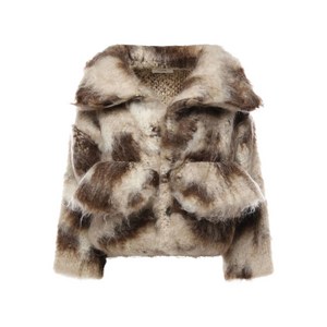 셀린느 브러시드 피니시 시어링 코트