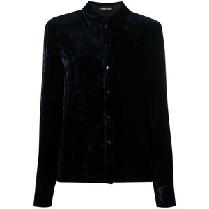 톰포드 톰 포드 벨벳 이펙트 긴소매 셔츠