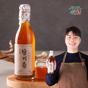 시골정 100% 참기름 저온압착 통참깨 대용량, 1병, 350ml