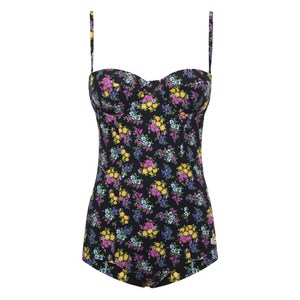 돌체앤가바나 플로럴 프린트 원피스 수영복, 블랙계열, Italy 3(KR 44-55)