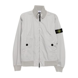 스톤 아일랜드 로고 패치 봄버 재킷