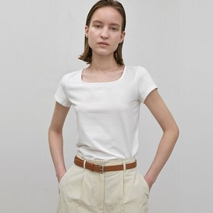 나인 여성용 에센셜 스퀘어 넥 티 T-6808