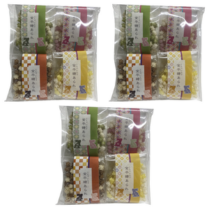Usagian 콘페이토 아라레 4종 세트 밀크 & 딸기 + 말차 + 유자 + 커피 맛, 120g, 3개