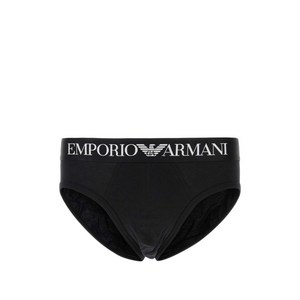 엠포리오아르마니 로고 웨이스트밴드 브리프, 블랙계열, XL