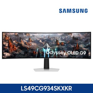 삼성전자 오디세이 OLED G9 S49CG934 49형 32:9 울트라와이드 게이밍 모니터 240hz 0.03ms, LS49CG934SKXKR