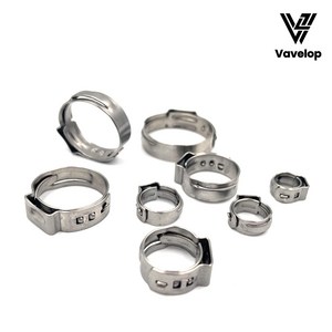 바벨롭 Vavelop 가스 오일 호스밴드 연결 고압 호스링 스텐 한귀클램프 23size, 15.0-17.5, 1개