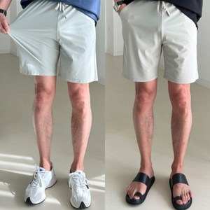 놈시크 1+1 25-46 남자 반바지 빅사이즈 쿨 아이스 여름 냉감 5부 밴딩팬츠