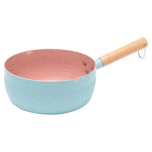 SoBuy 다용도 맥반석 논스틱 스노우 편수 냄비, 블루, 20cm, 1개