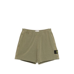 스톤 아일랜드 컴퍼스 배지 디테일 쇼츠, 그린계열, Standard S(KR 90)
